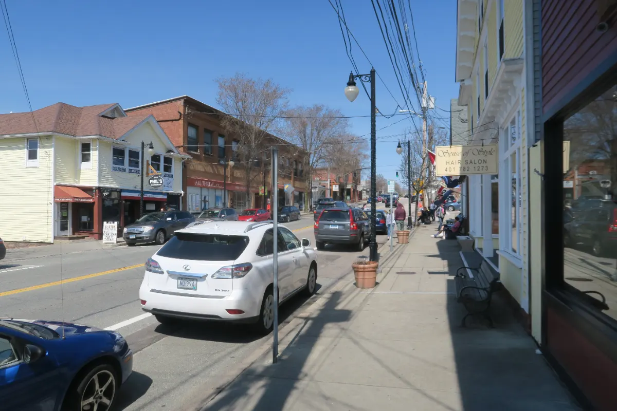 Shops along Main Street in Wakefield